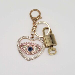 Authentic Louis Vuitton Gold Padlock 🔑 Unbranded Keychain Bag Charm LV